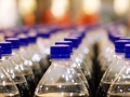 Plastic bottles on transporter